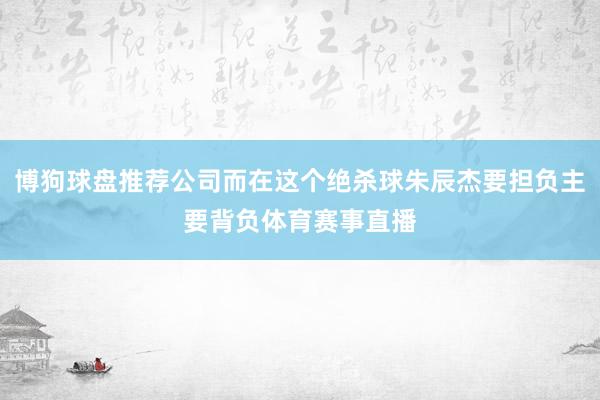 博狗球盘推荐公司而在这个绝杀球朱辰杰要担负主要背负体育赛事直播