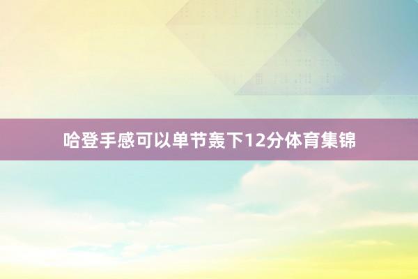 哈登手感可以单节轰下12分体育集锦